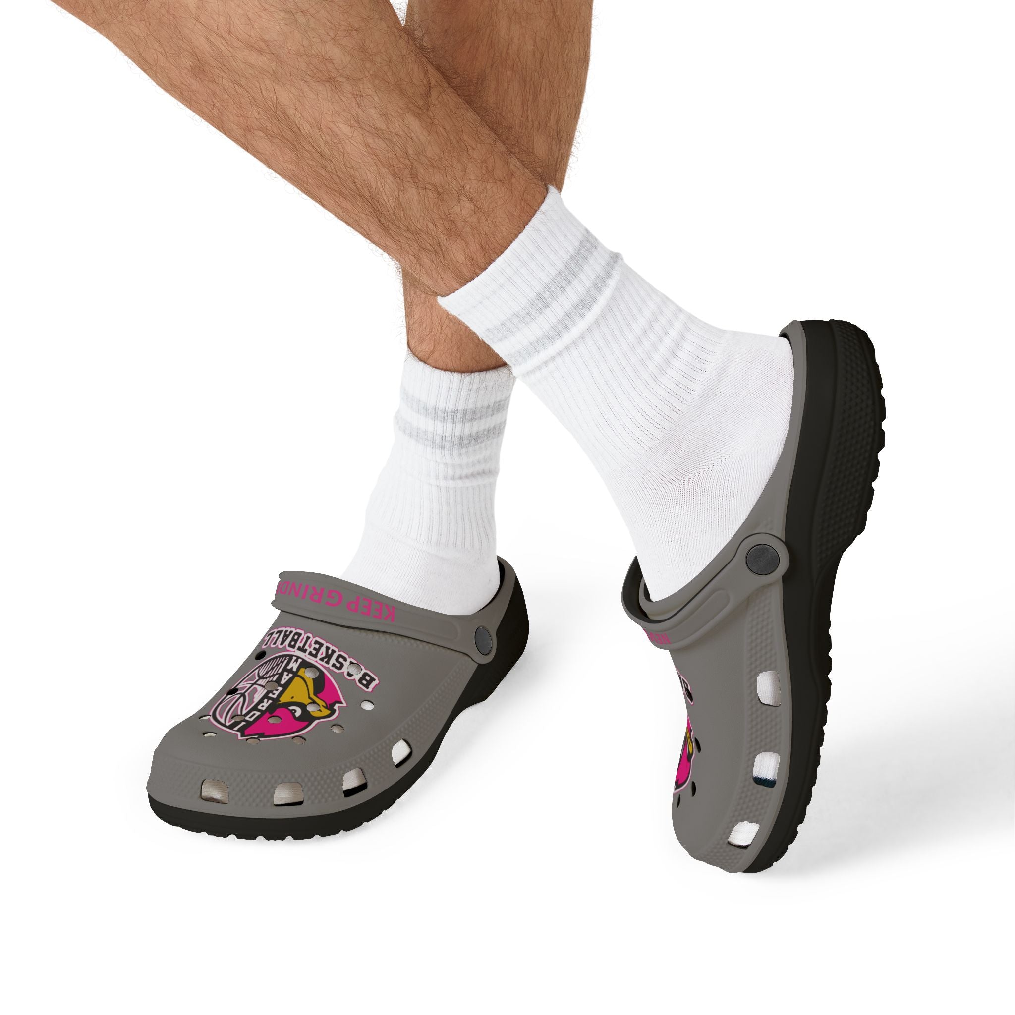 1 Dream Basketball Adults Clogs Keep Grinding Pink/Gr Edition