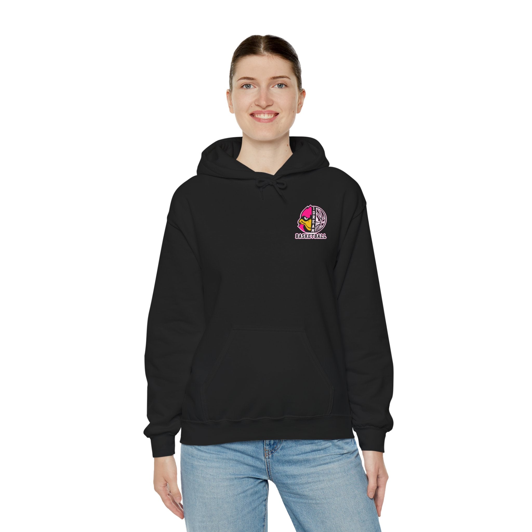 1 Dream Basketball Signature Pink Hoodie - Pink & Black Team Pullover