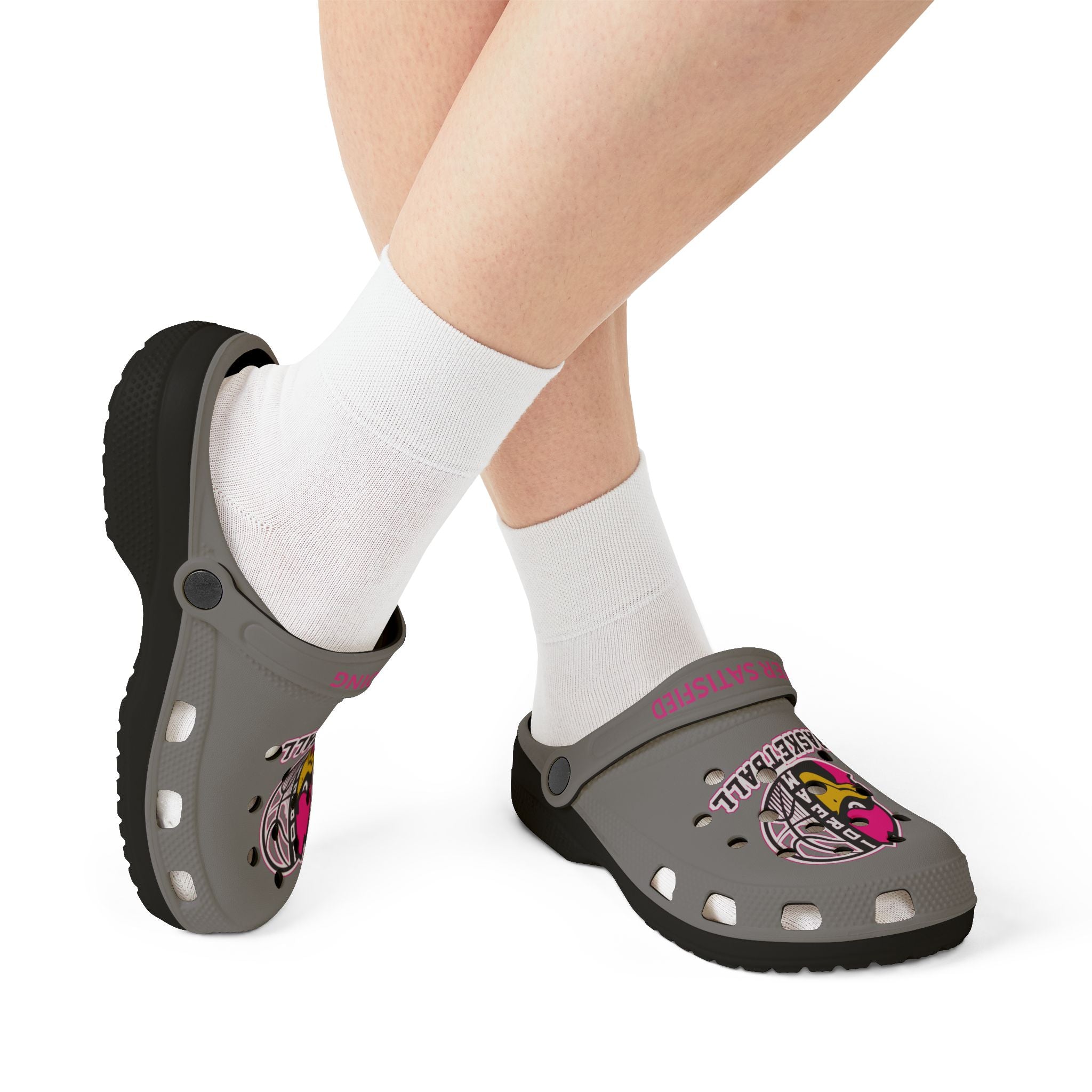 1 Dream Basketball Adults Clogs Keep Grinding Pink/Gr Edition