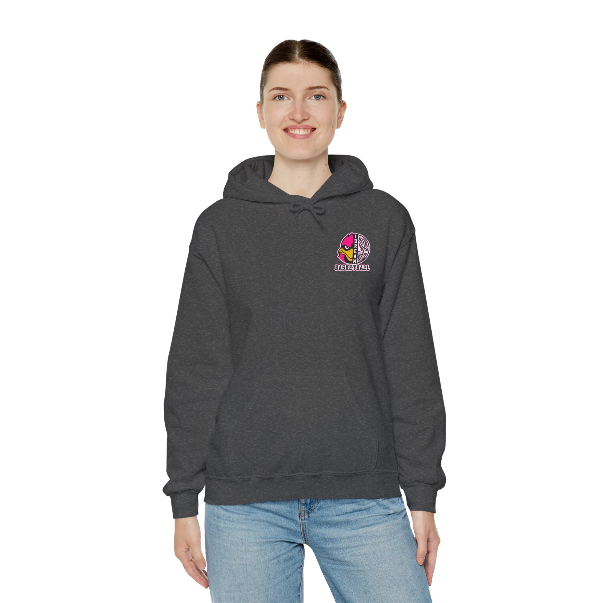1 Dream Basketball Signature Pink Hoodie - Pink & Black Team Pullover