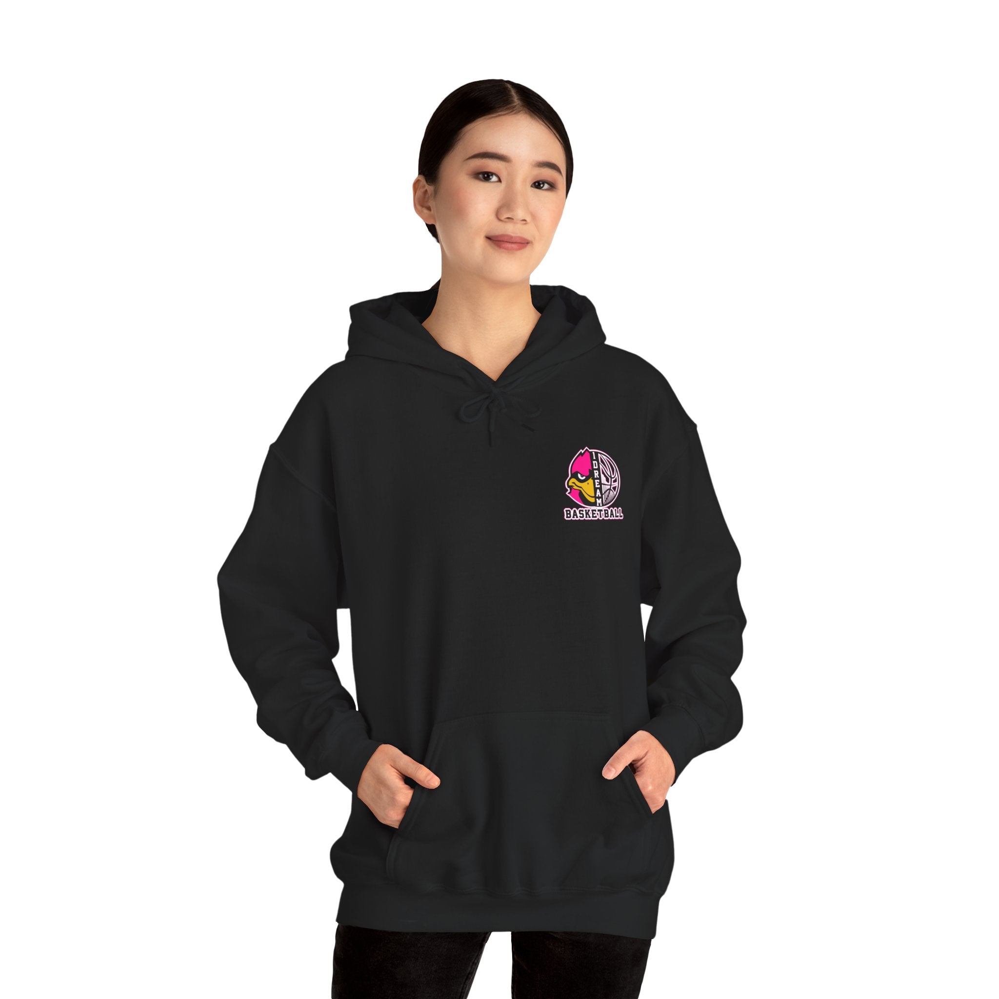 1 Dream Basketball Signature Pink Hoodie - Pink & Black Team Pullover